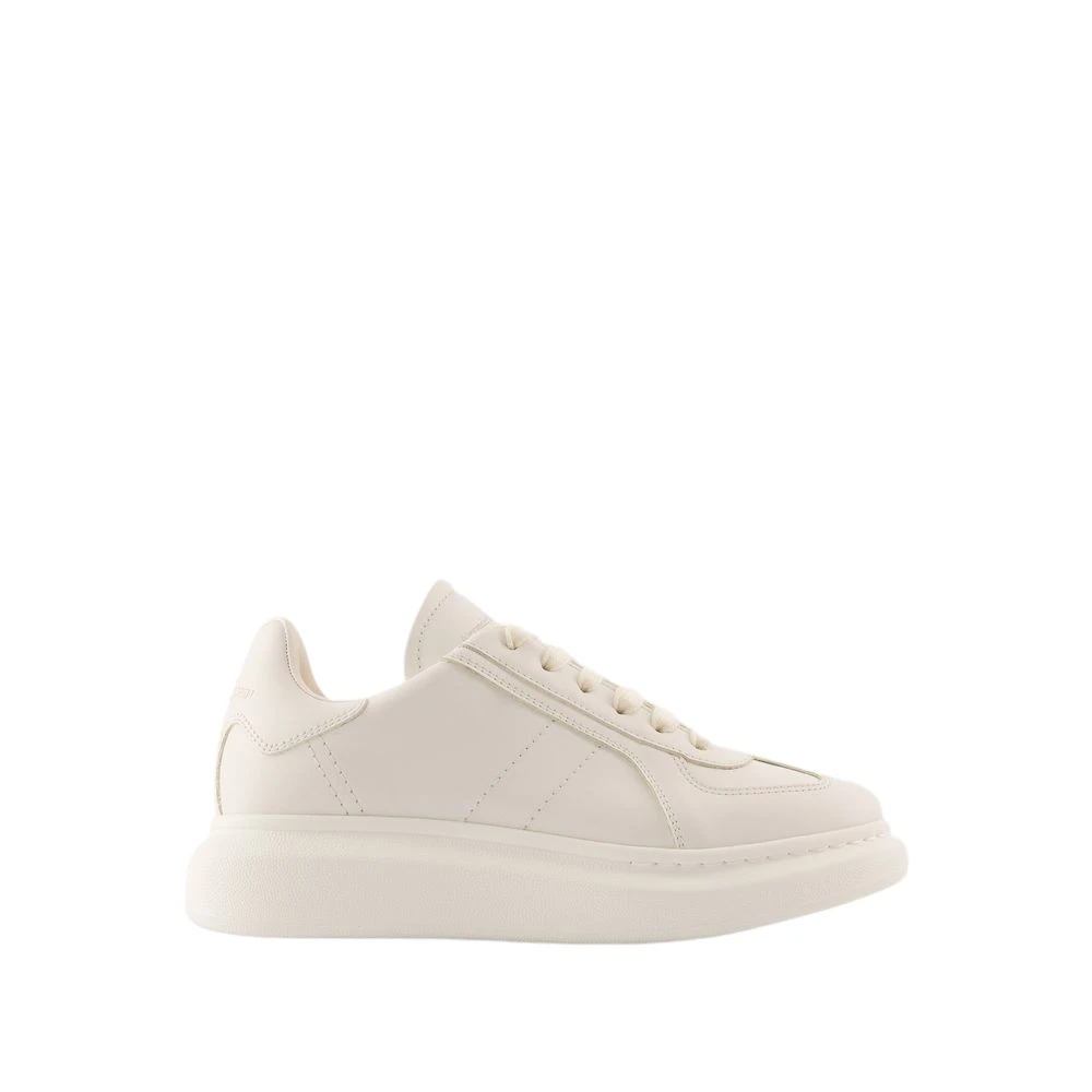 Alexander Mcqueen Women's White Sneakers, 12 Uk, Leather Oversized Trainers