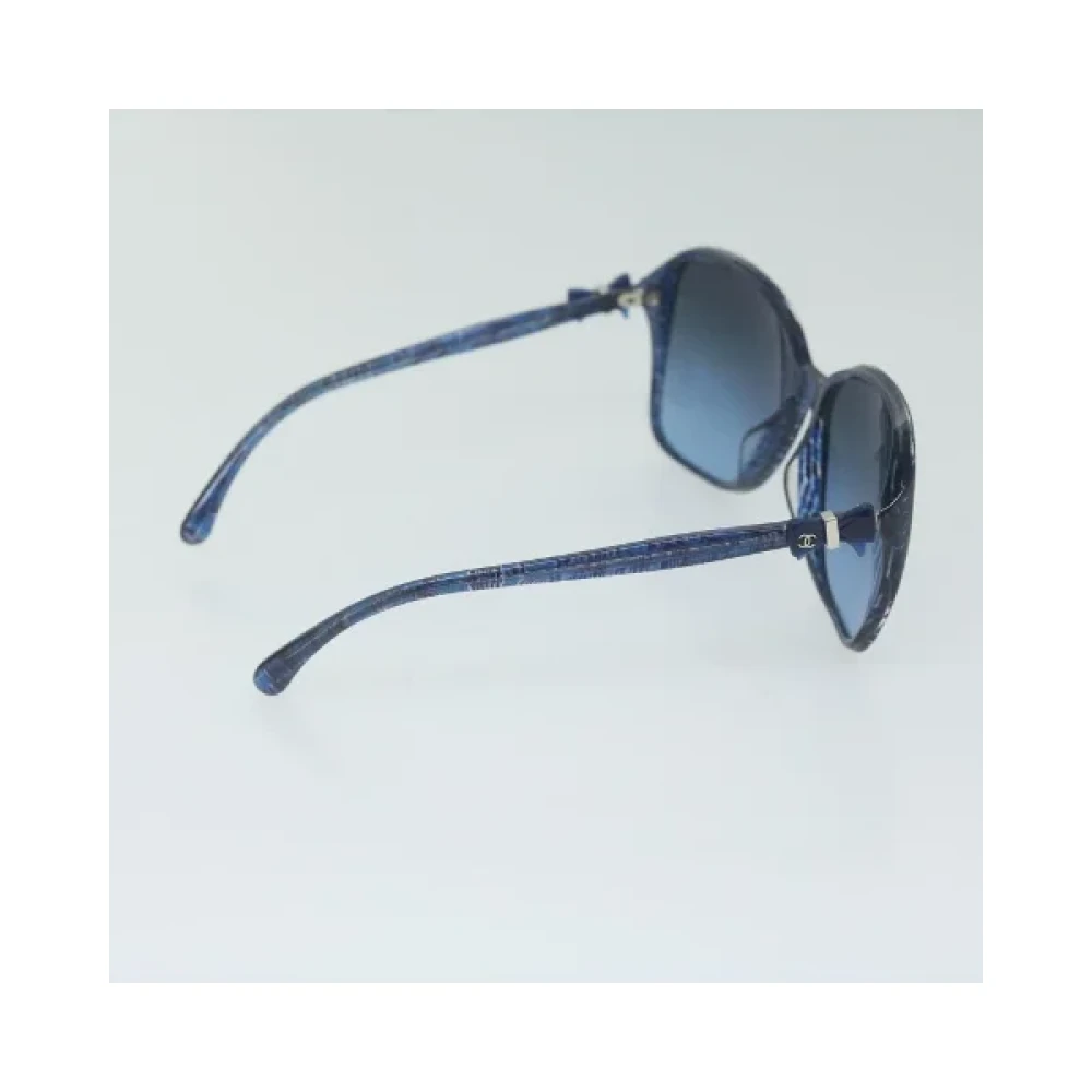 Chanel Vintage Pre-owned Plastic sunglasses Blue Dames