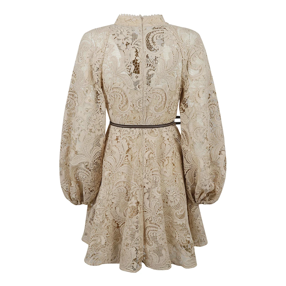 Zimmermann Beige Kant Mini Jurk Beige Dames
