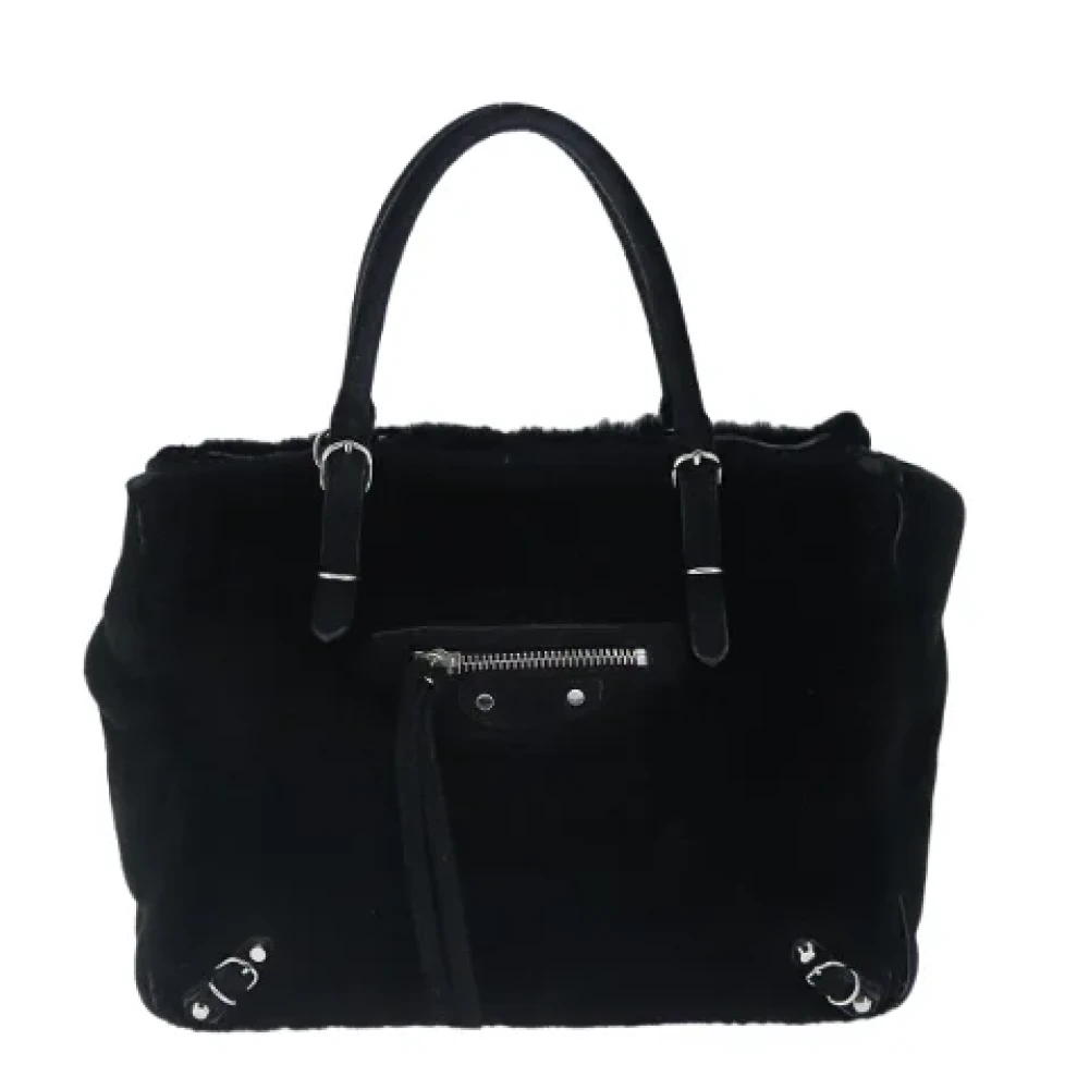 Balenciaga Vintage Pre-owned Suede handbags Black Dames
