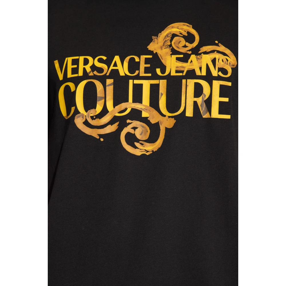 Versace Jeans Couture Logo-bedrukt T-shirt Black Heren
