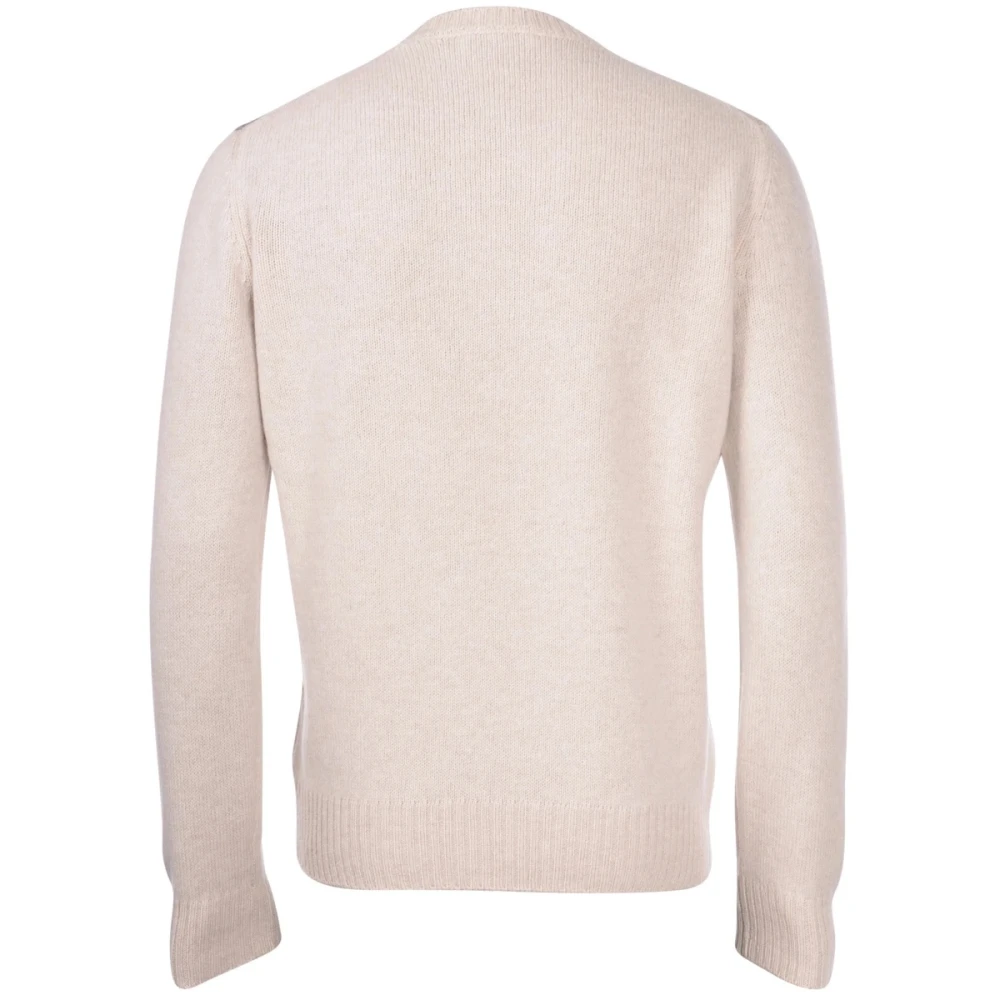 Gran Sasso Geelong Diamond Crew Neck Sweater Beige Heren