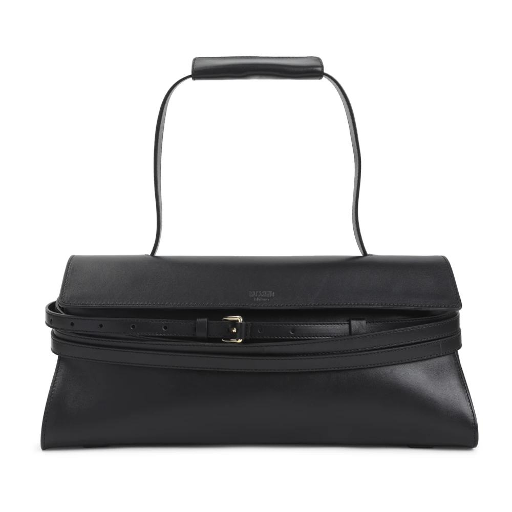 Moschino Women's Black Nappa Leather Shoulder Bag - Shoulder Bags - One Size - Bags