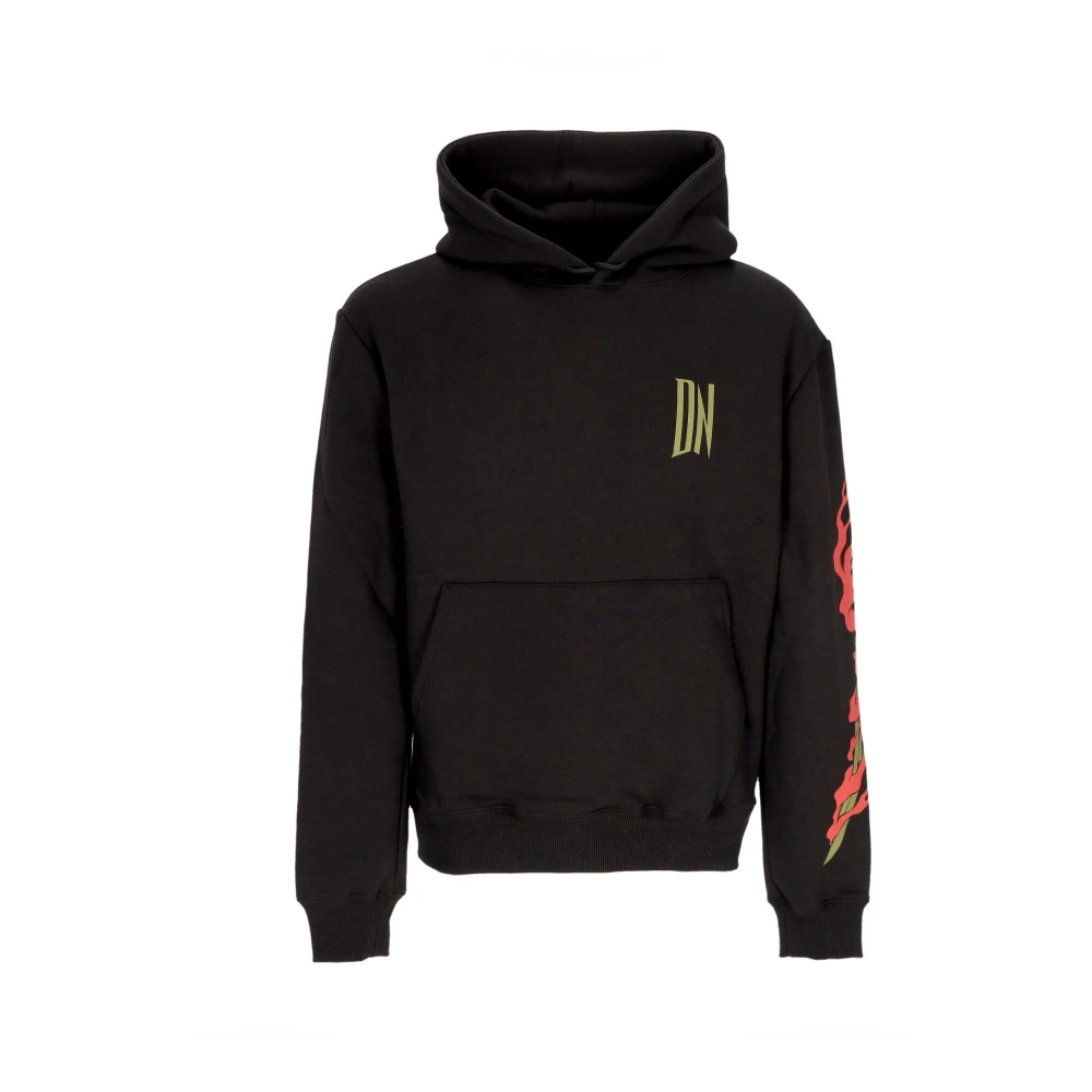Dolly Noire Zwarte Ryu Dragon Hoodie met Kangoeroezak Black Heren