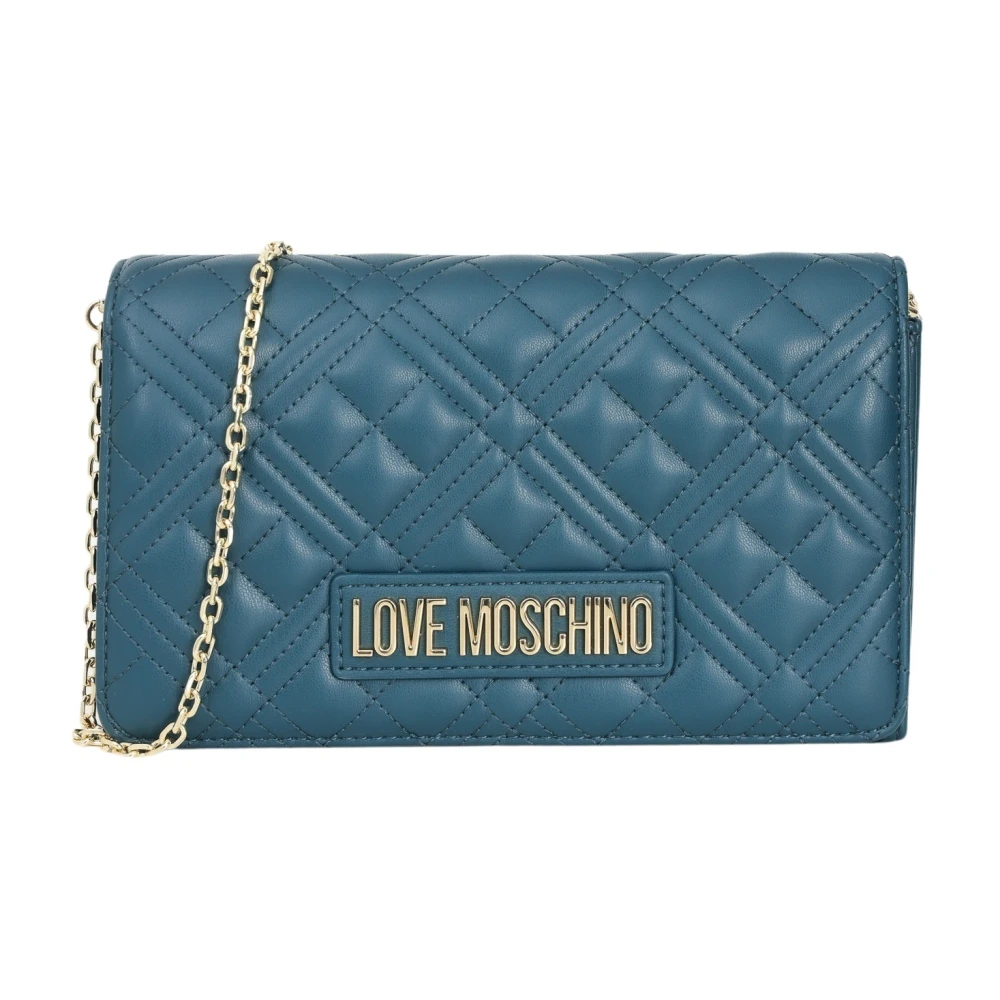 Love Moschino Gewatteerde Smaragdgroene Clutch Tas Green Dames