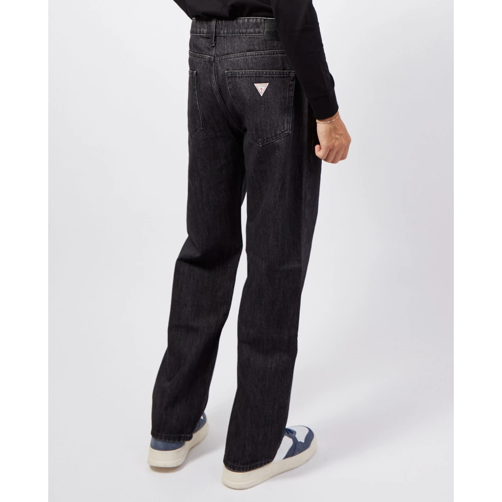 Guess Zwarte relaxte denim jeans Black Heren