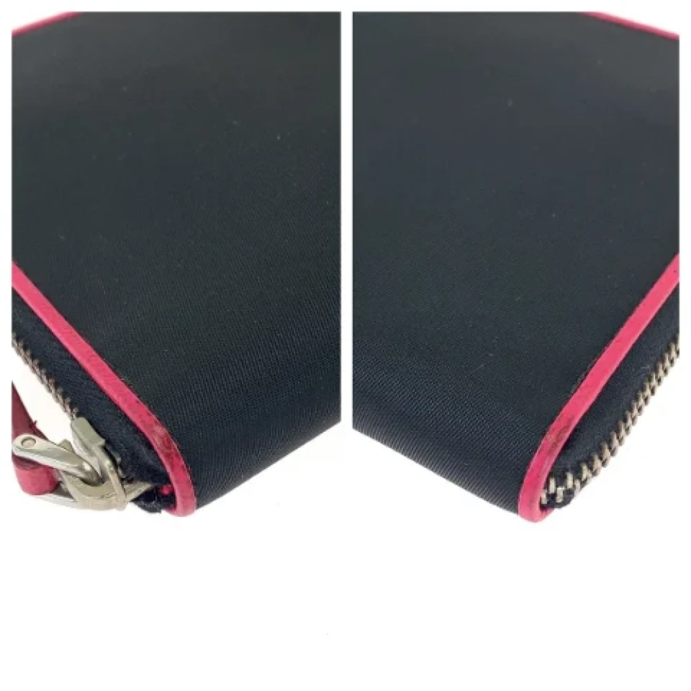 Prada Vintage Pre-owned Canvas wallets Black Dames