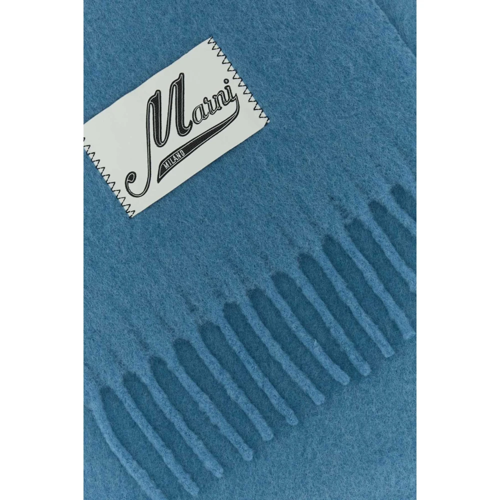 Marni Alpaca Blend Lichtblauwe Sjaal Blue Heren
