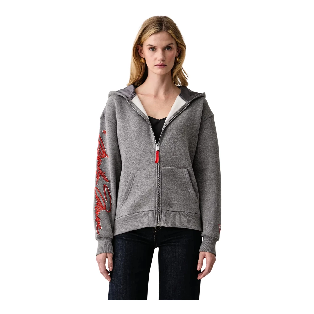 Guess Damen Grau Sweatshirt W6bq21 K7947 Relaxed Fit - Bild 2