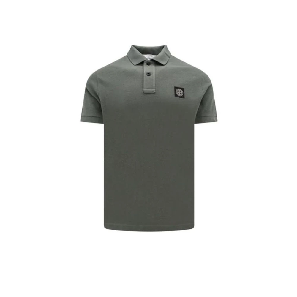 Stone Island Blå Musk Polo Skjorta Green, Herr