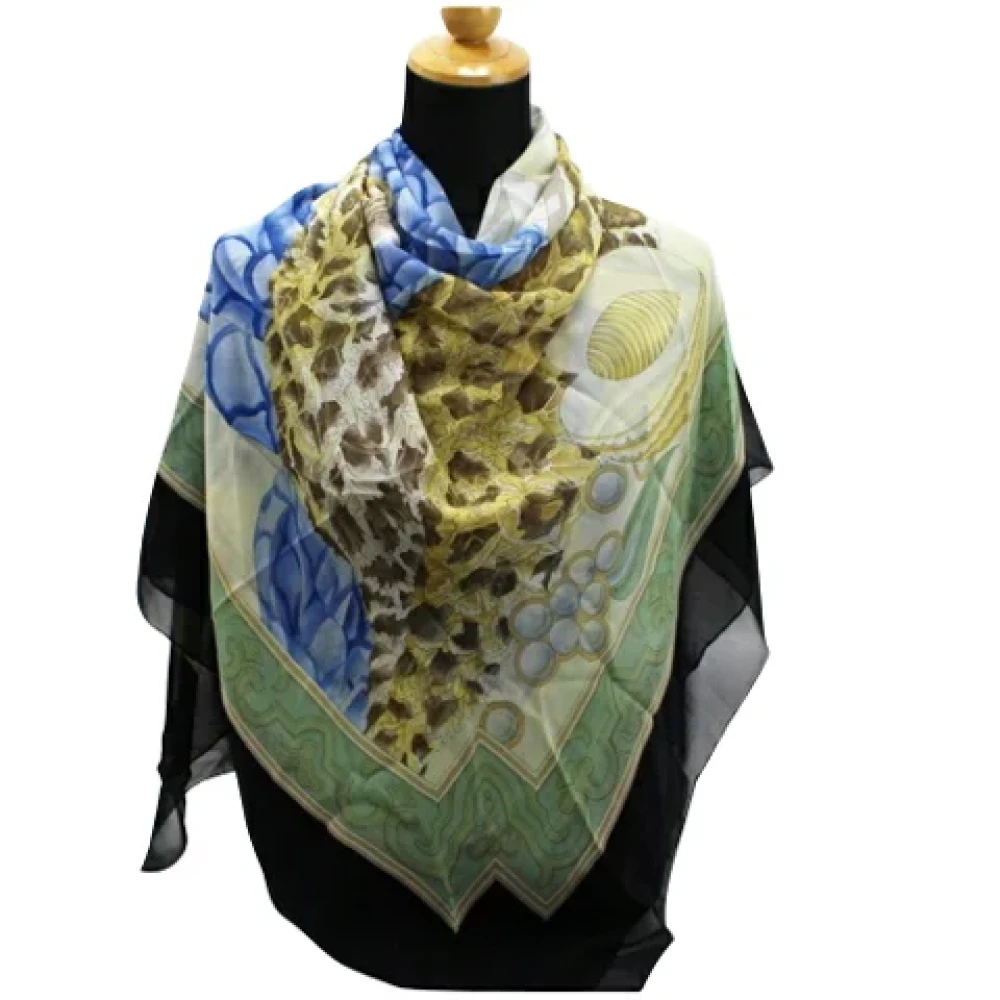Salvatore Ferragamo Pre-owned Multicolor Zijden Sjaal Salvatore Ferragamo Multicolor Dames