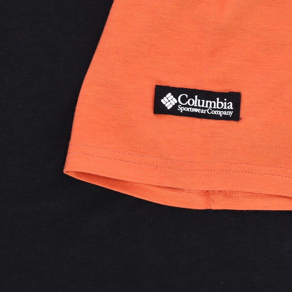 Columbia Valley Tee Heren T-shirt Zwart Oranje Black Heren