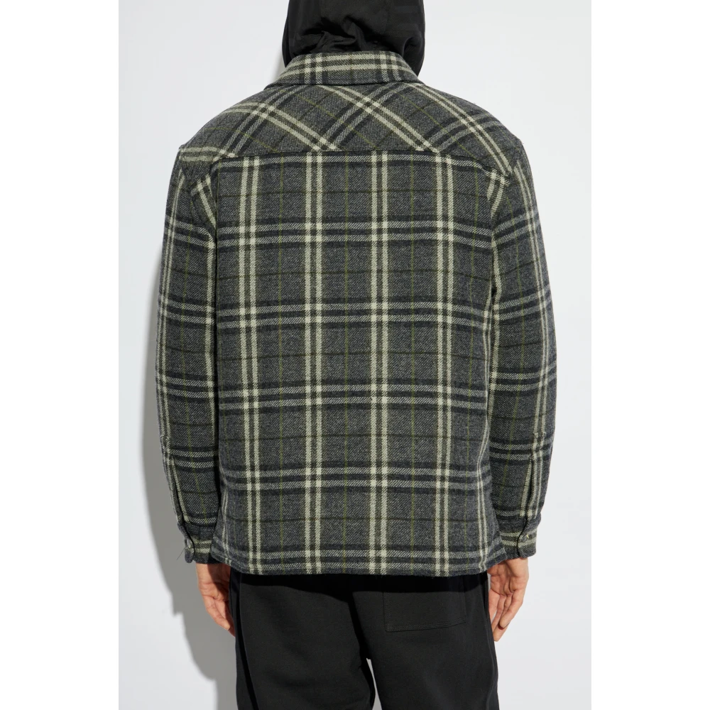 Burberry Gewatteerde wollen jas Gray Heren