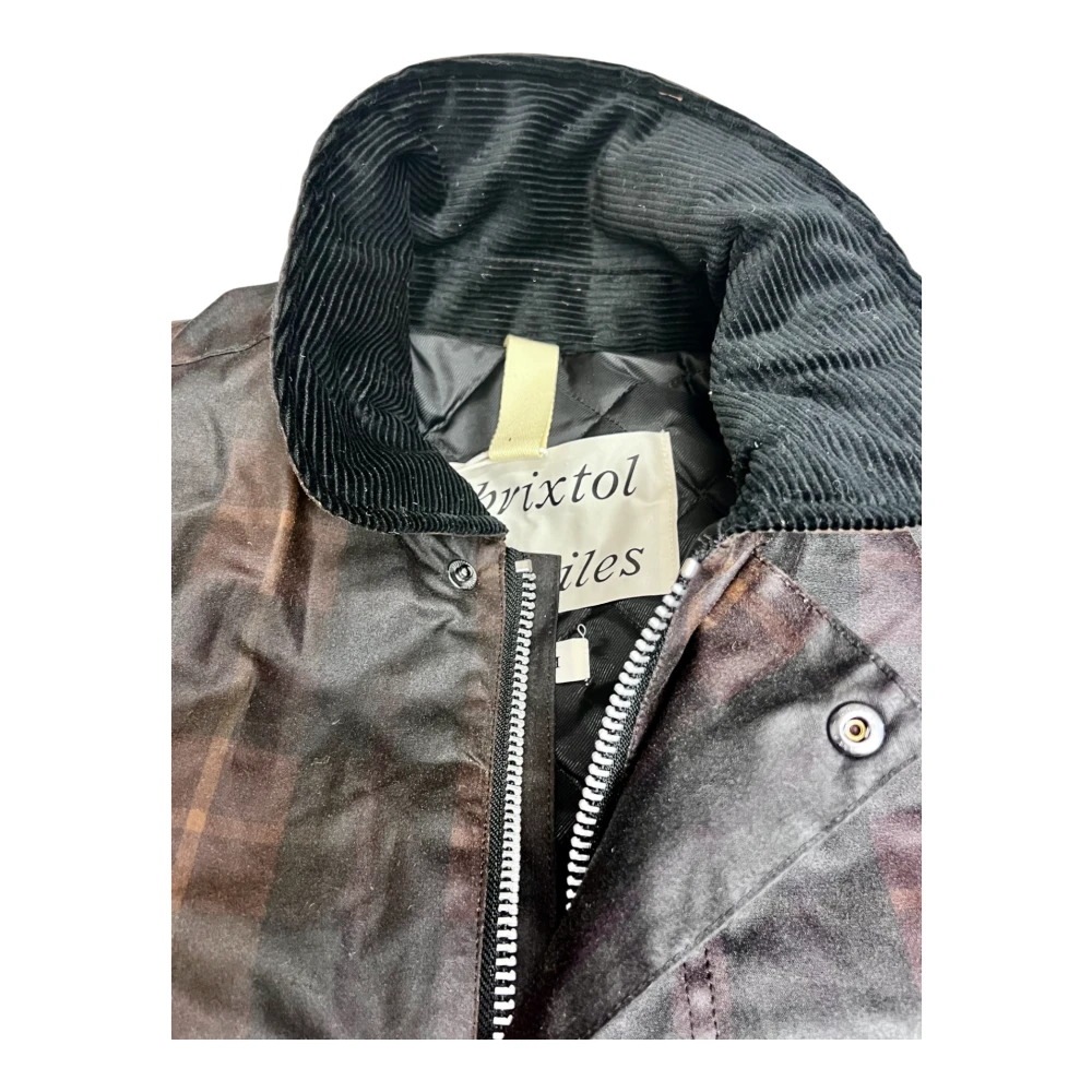 Brixtol Textiles Bruin Tartan Gewaxte Jas Curtis Brown Heren