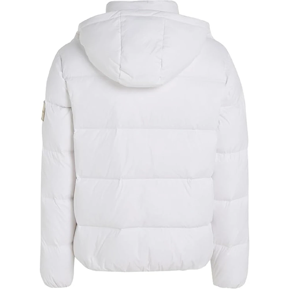 Calvin Klein Witte Gewatteerde Donsjas Aw24 White Heren