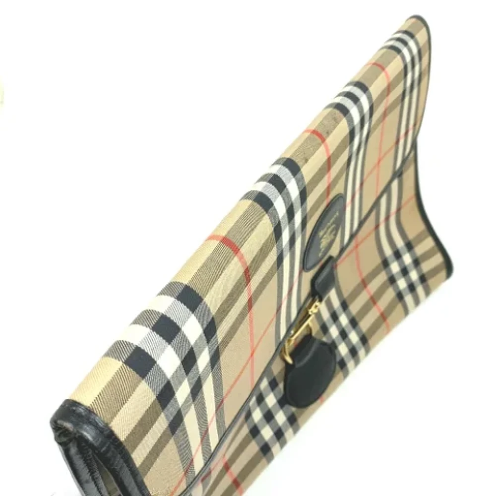 Burberry Vintage Pre-owned Fabric clutches Beige Dames
