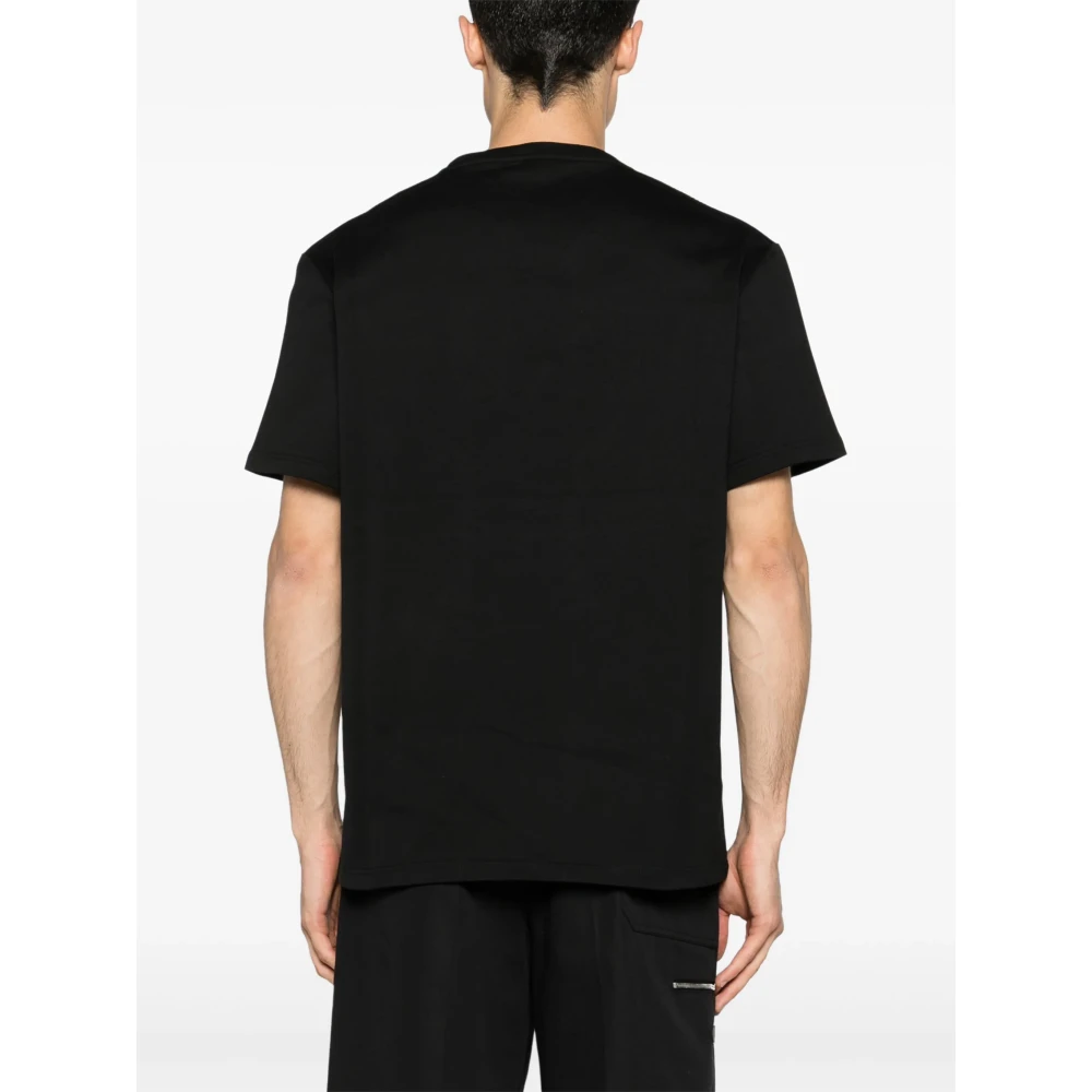 alexander mcqueen Zwart Logo Print Katoenen T-shirt Black Heren