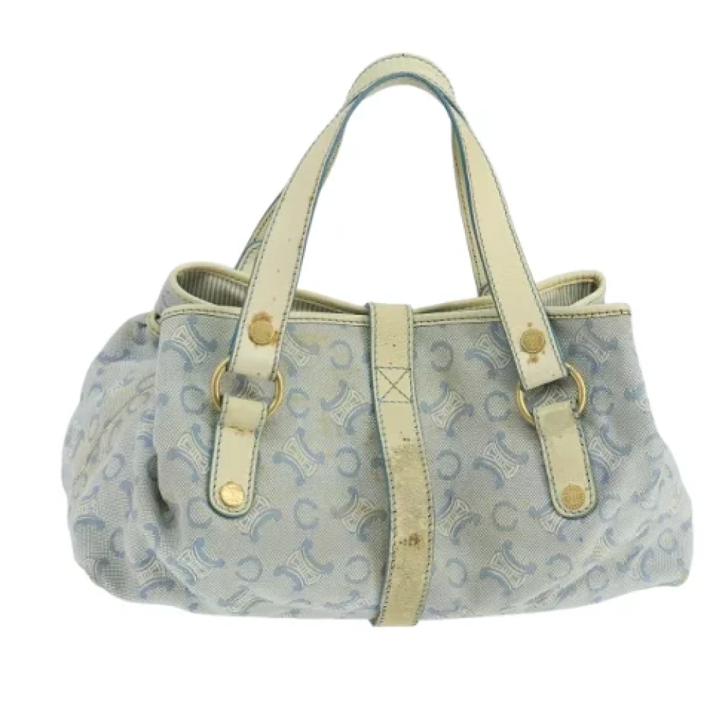 Celine Vintage Pre-owned Canvas handbags Blue Dames