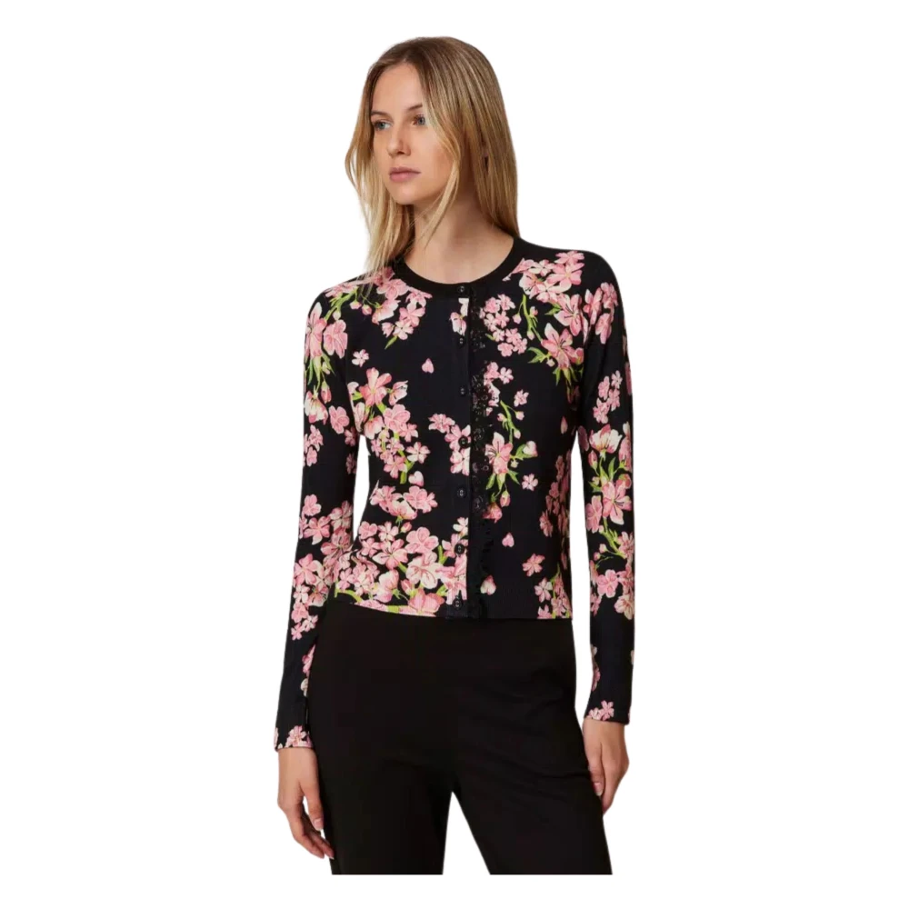 Twinset Kant Trim Vest Sweater Multicolor Dames