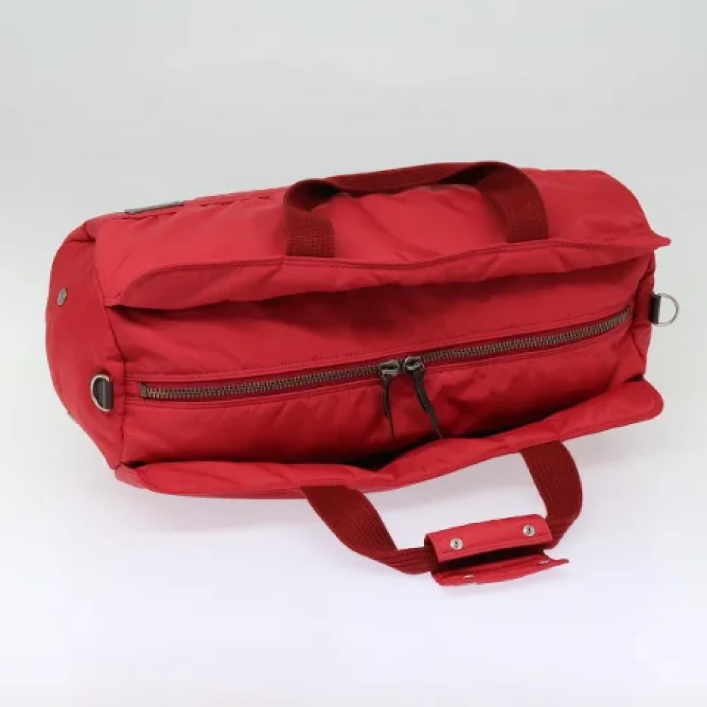Burberry Vintage Pre-owned Nylon travel-bags Red Dames