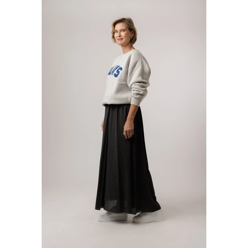 10Days Ruw Rand Statement Sweater Licht Grijs Gray Dames