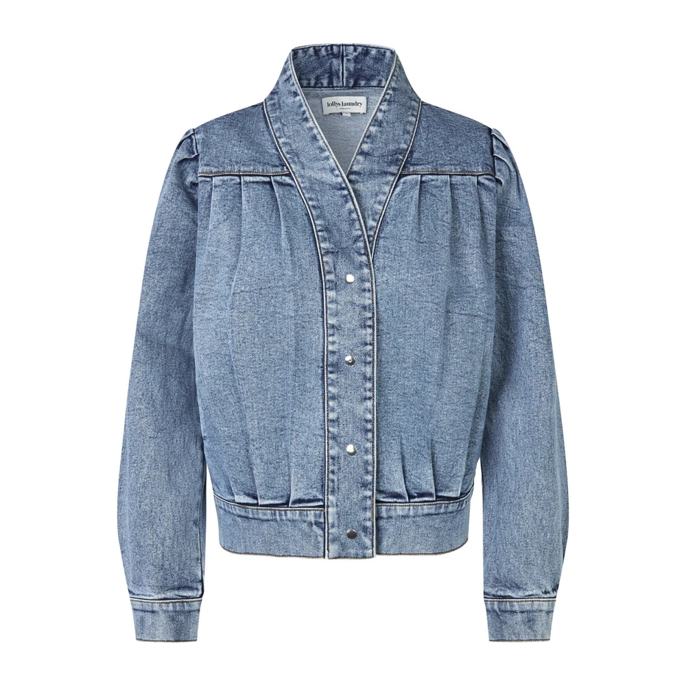 Lollys Laundry Vrouwelijke Blauwe Jas met Pofdetails Blue Dames