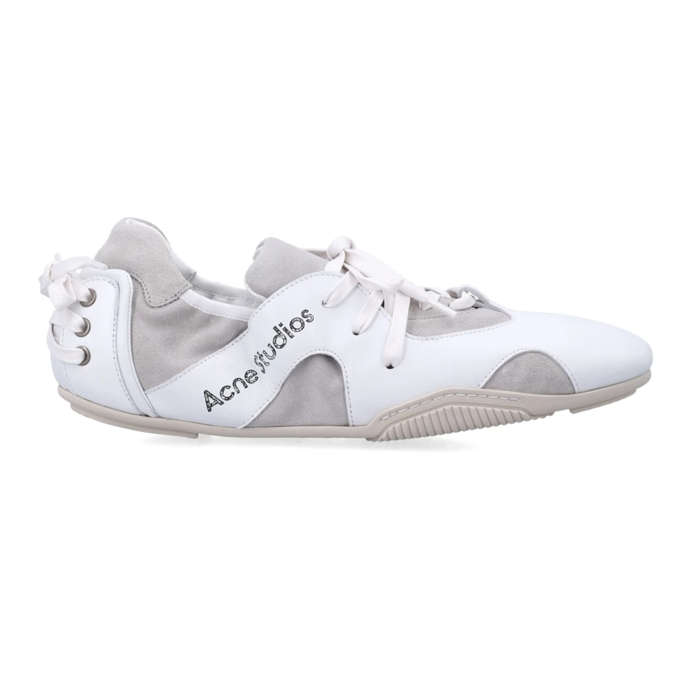 Acne Studios Leren Sneakers met Veters Heren Schoenen Wit