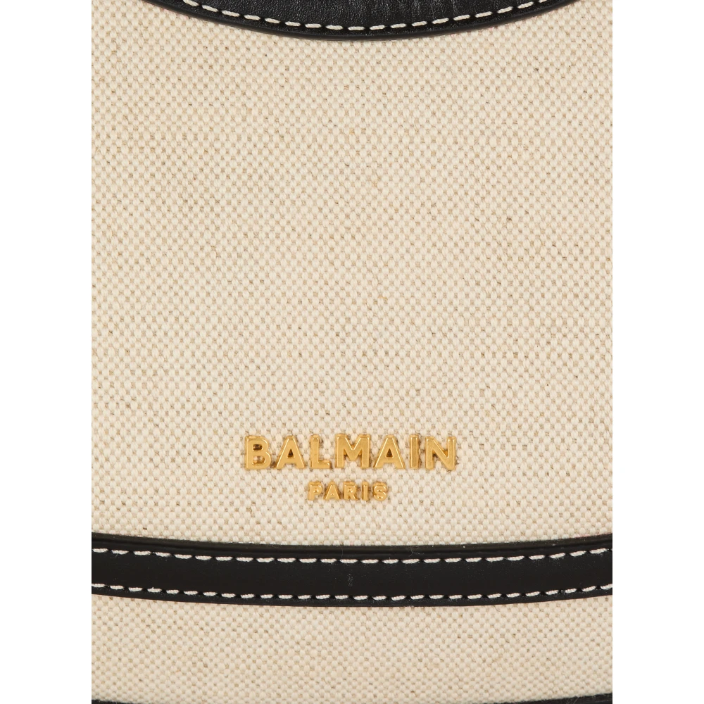 Balmain Middelgrote Jolie Madame tas van canvas en leer Beige Dames