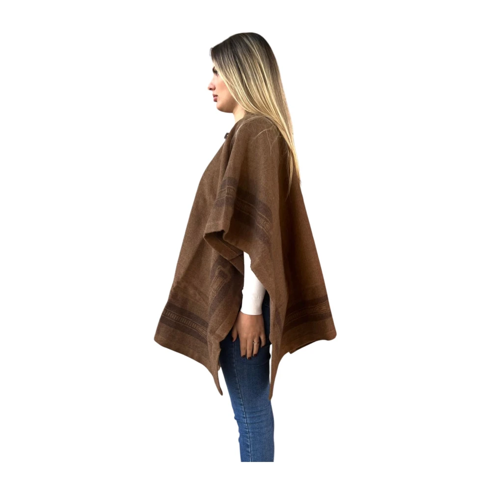 Ralph Lauren Poncho Cape Brown Dames