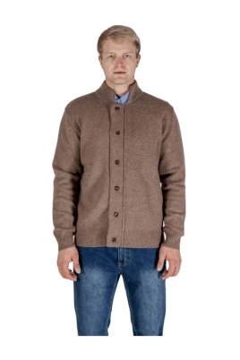 Ull Zip Cardigan med knappar
