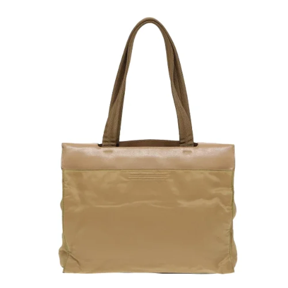 Prada Vintage Pre-owned Fabric prada-bags Beige Dames