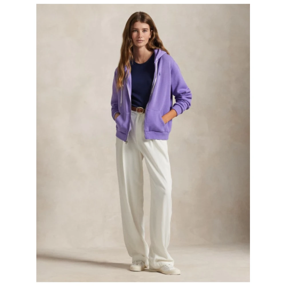 Polo Ralph Lauren Hoodie met rits Purple Dames