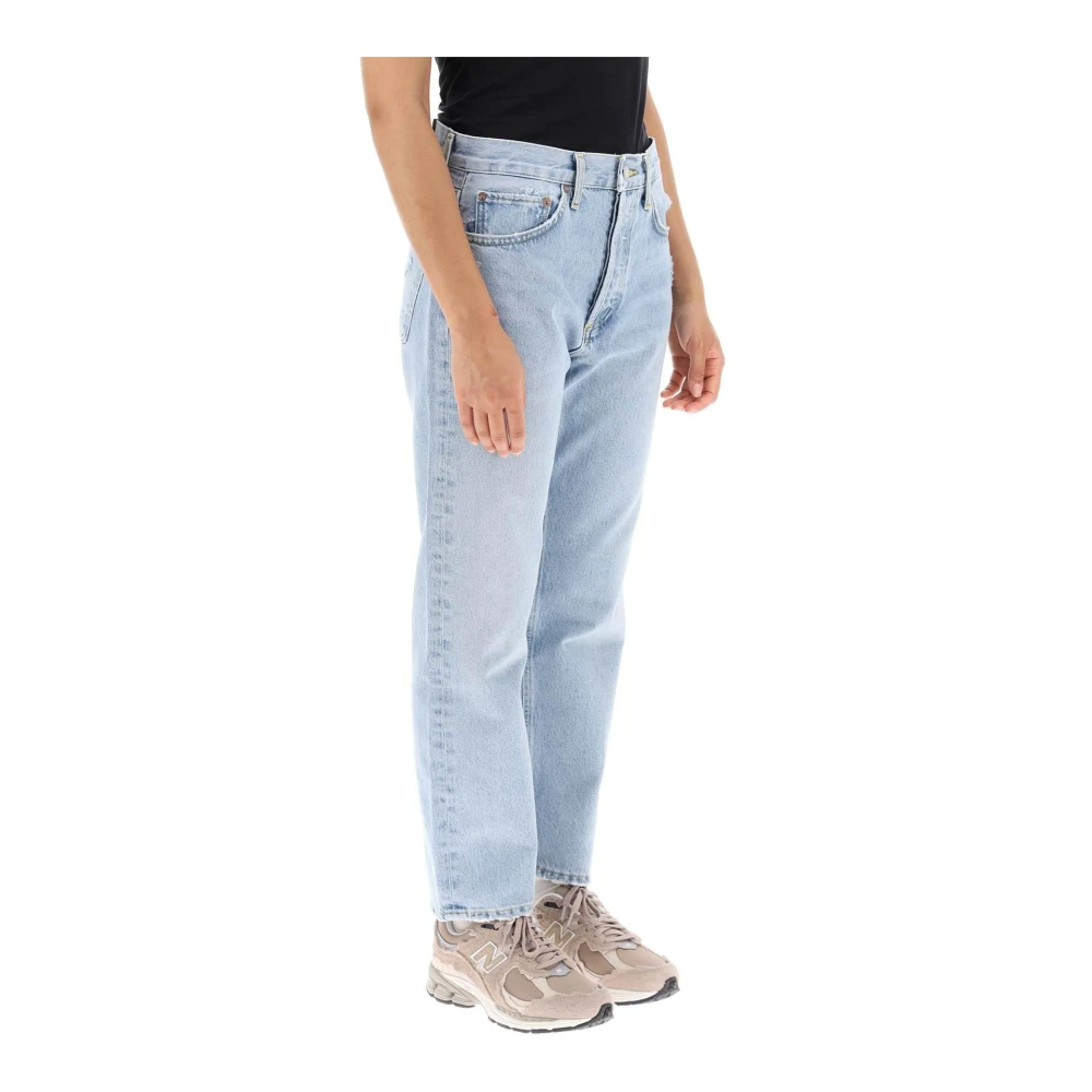 Agolde Lichtgewassen Parker Jeans met Distressed Details Blue Dames