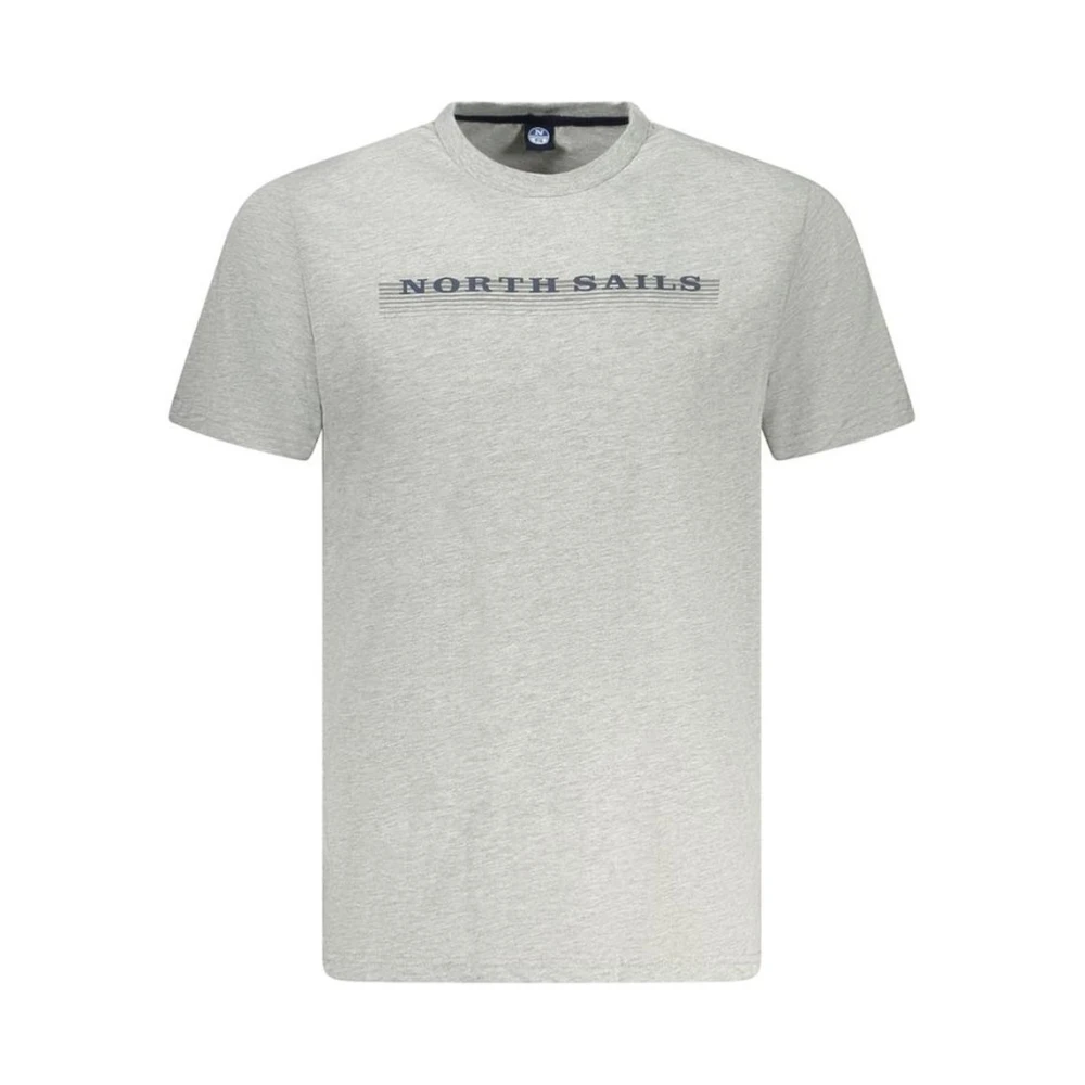North Sails Men's Gray Bold Print Crew Neck T-Shirt - T-Shirts - Xl- Tops