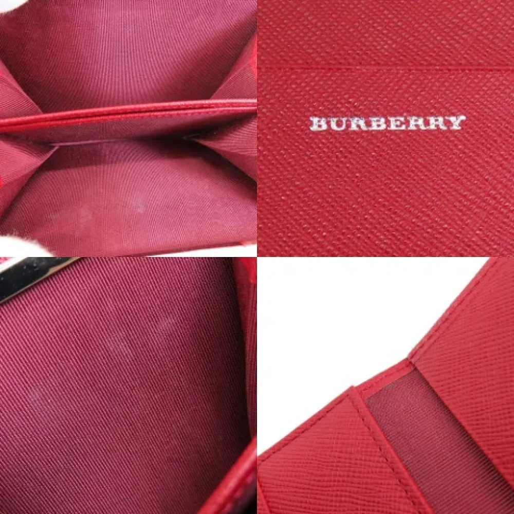 Burberry Vintage Pre-owned Plastic wallets Red Dames