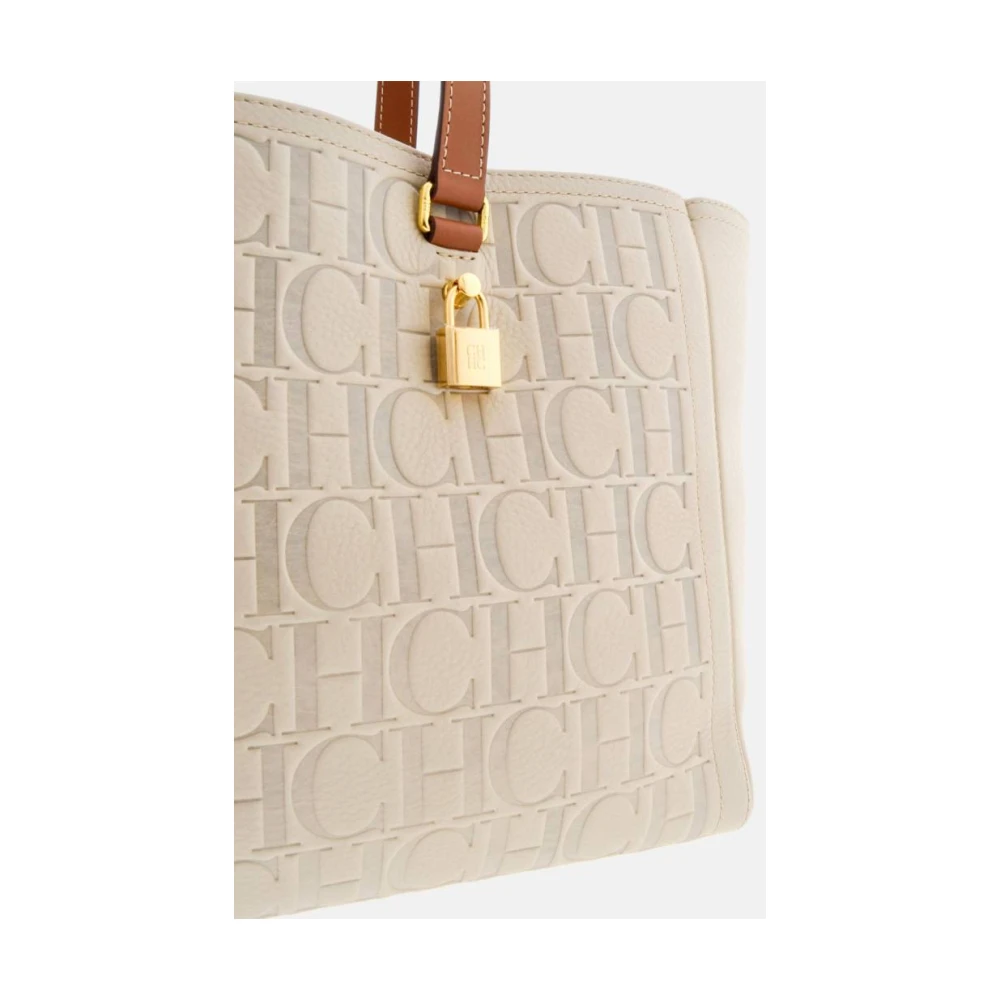 Carolina Herrera Vergrendelde hele dag Magnolia tas Beige Dames