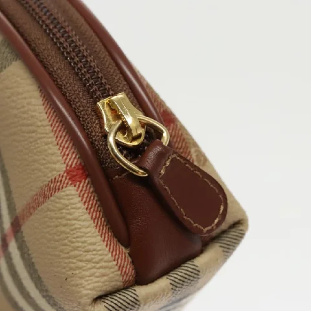 Burberry Vintage Pre-owned Leather pouches Beige Dames