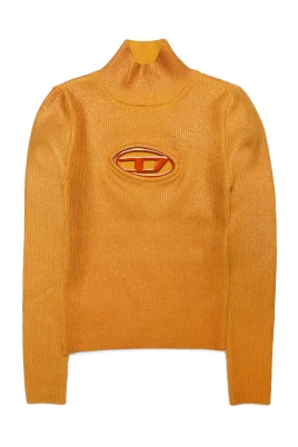 Metallic Effect Ribbed Knit