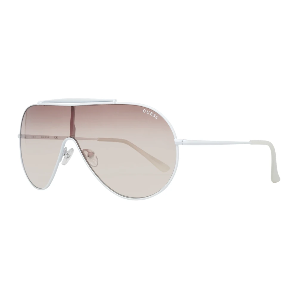 Hvide solbriller til kvinder med mono linse