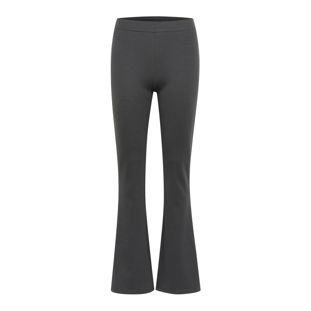 Kaffe Flared Leggings Broek Zwart Oester Gray Dames