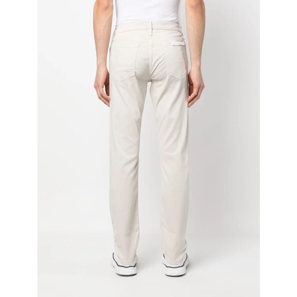 Frame Slim Fit Denim Broek Beige Heren