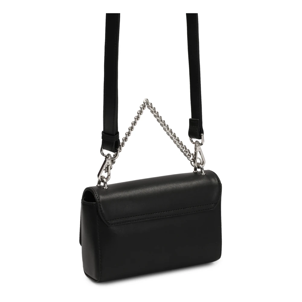 Kazar Kleine handtas met zilveren metalen hardware Black Dames
