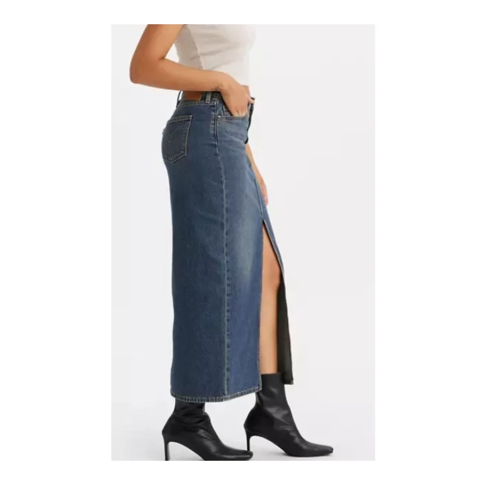 Levi's Enkellange Kolom Rok Golf voor Vrouwen Blue Dames