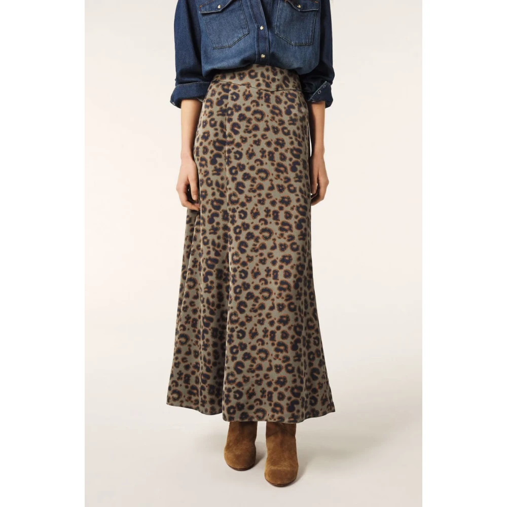 BA&SH Maxi-rok met luipaardprint Multicolor Dames