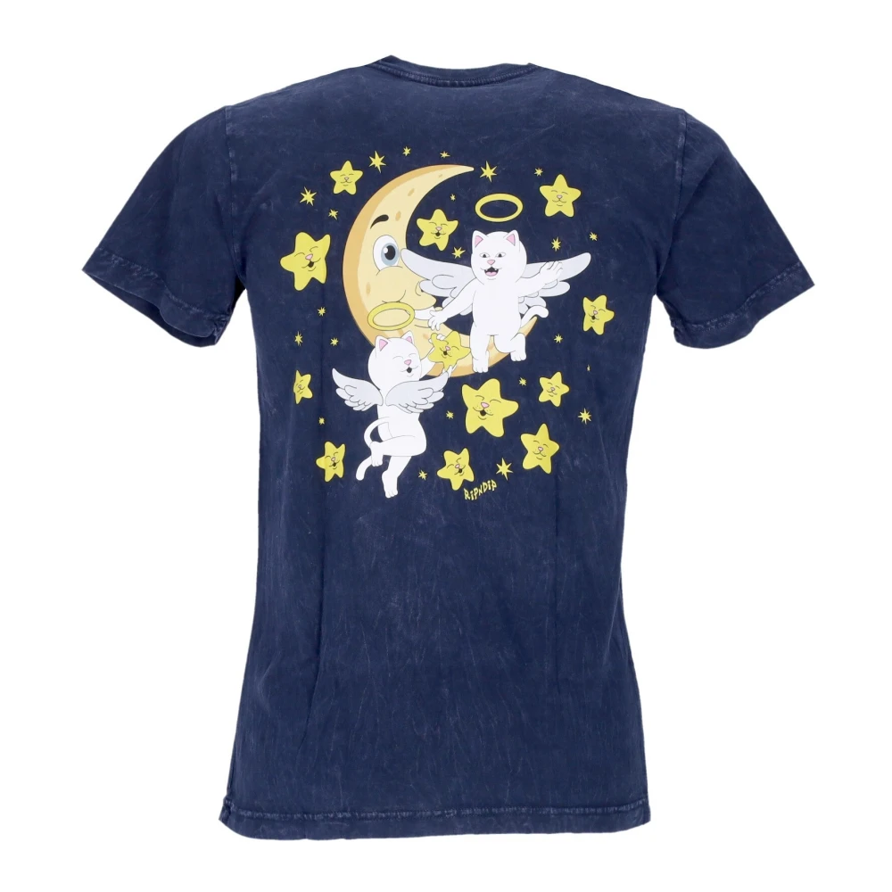 Ripndip Lullaby Tee Navy Mineral Wash Blue Heren