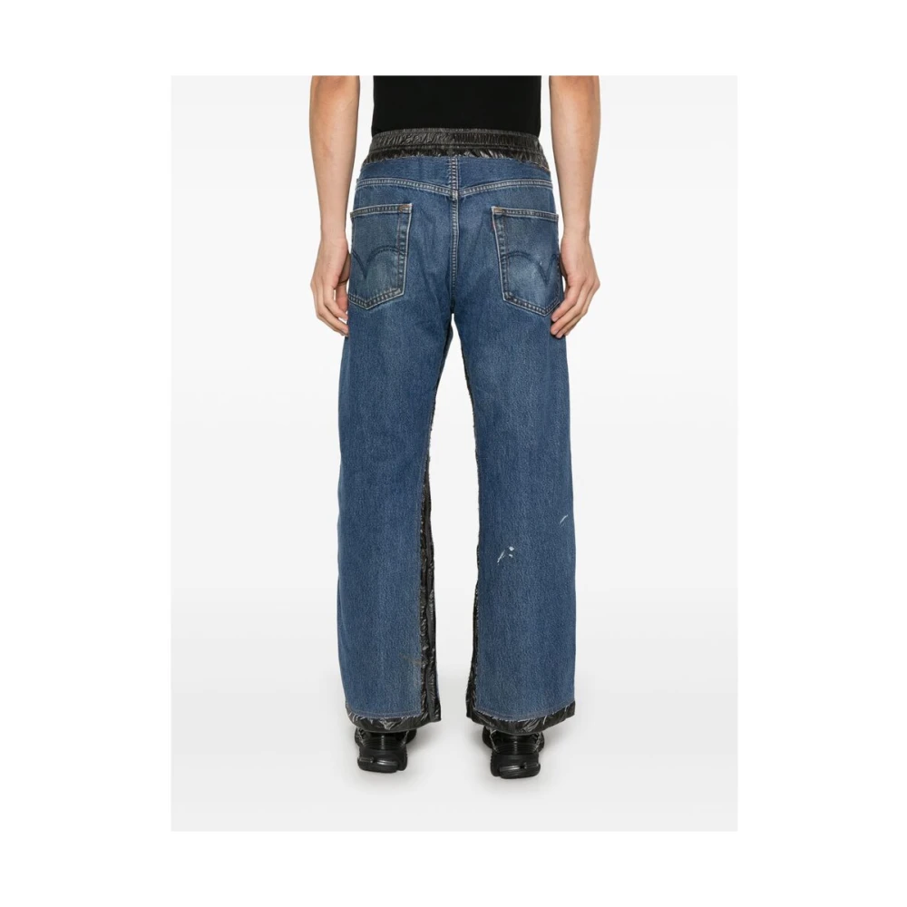 Needles Versleten Denim Trekkoord Jeans Blue Heren
