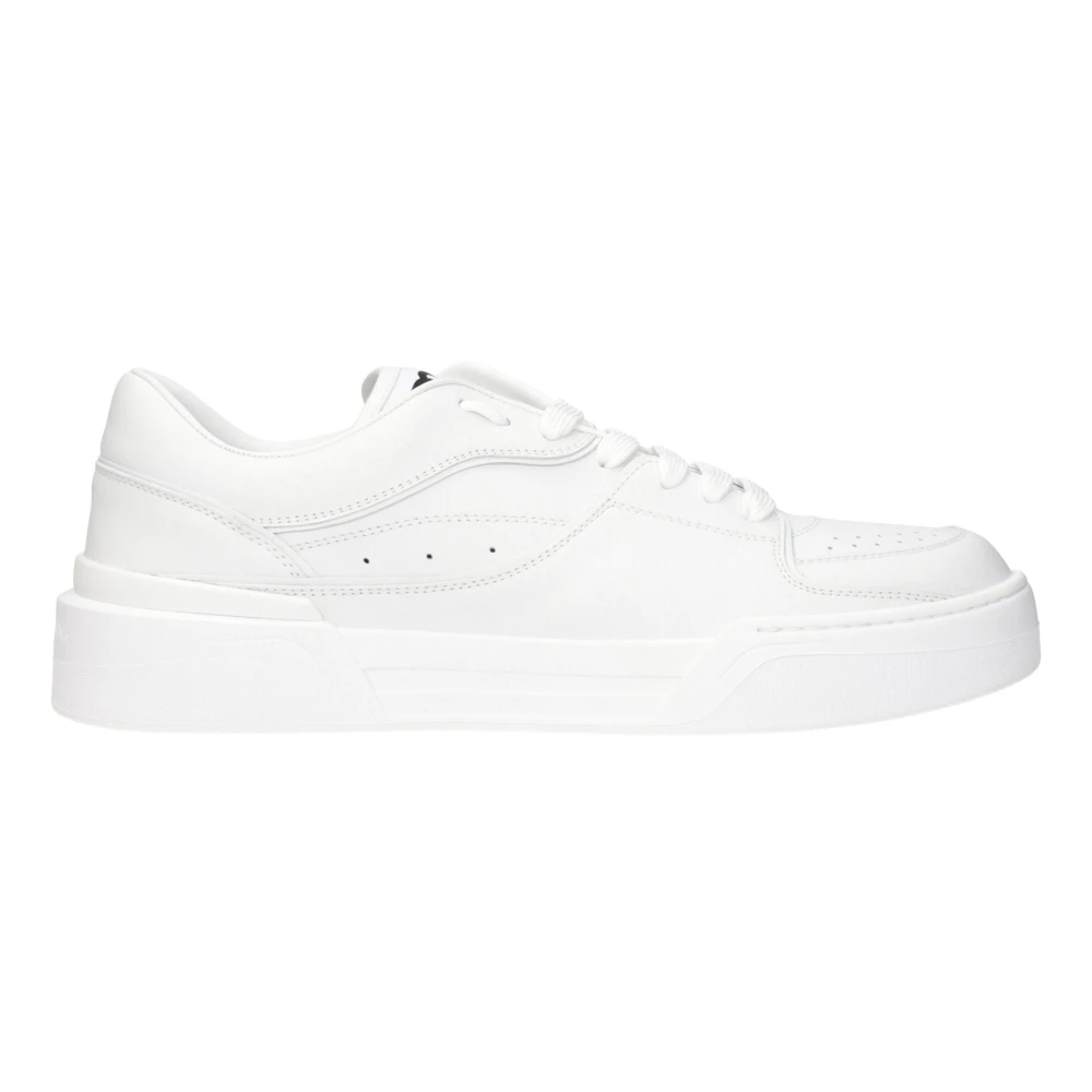 Dolce & Gabbana Men's White Leather Low Tops Trainers