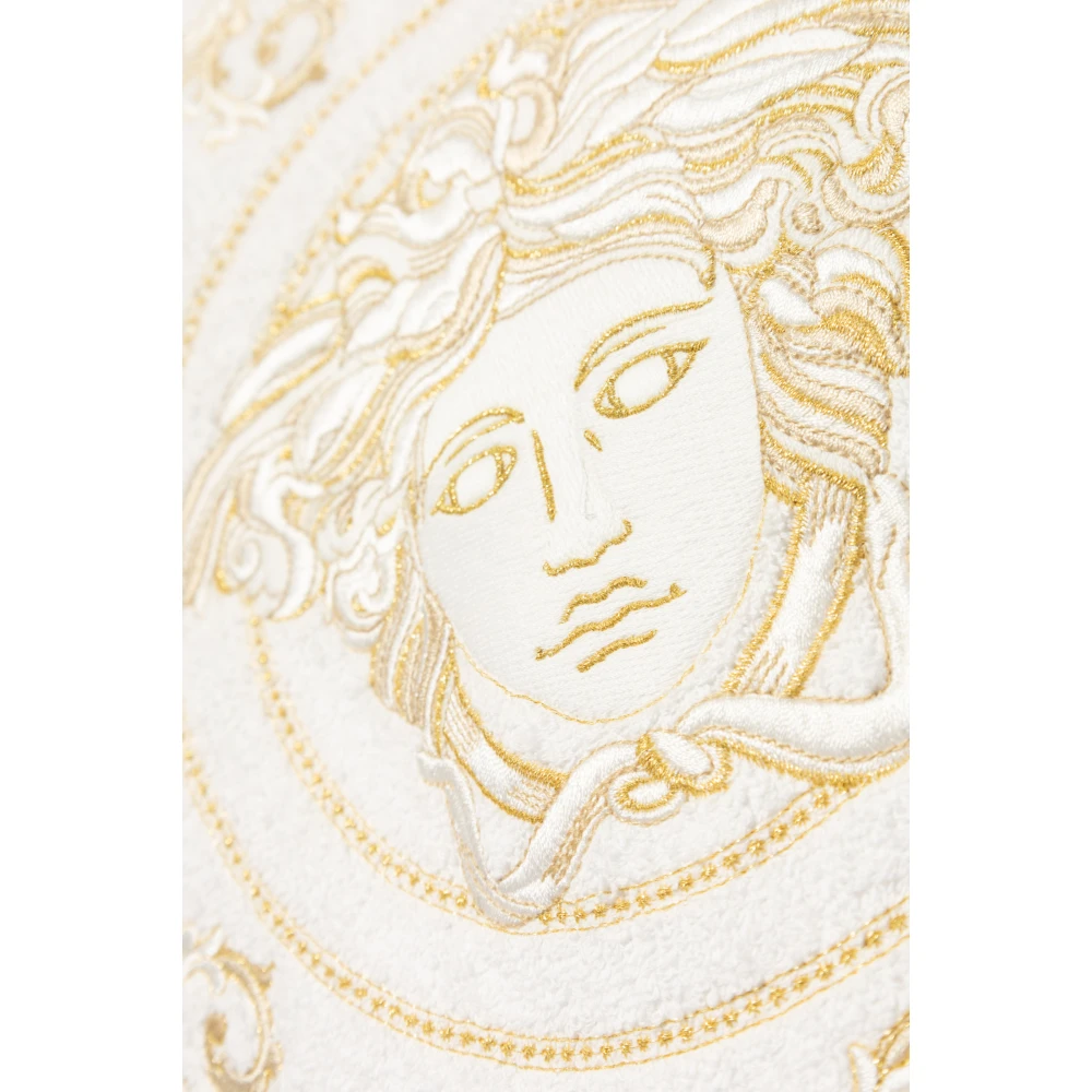 Versace Badjas met logo White Heren