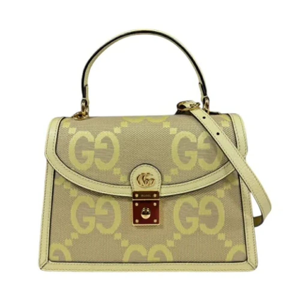 Gucci Vintage Pre-owned Canvas gucci-bags Yellow Dames