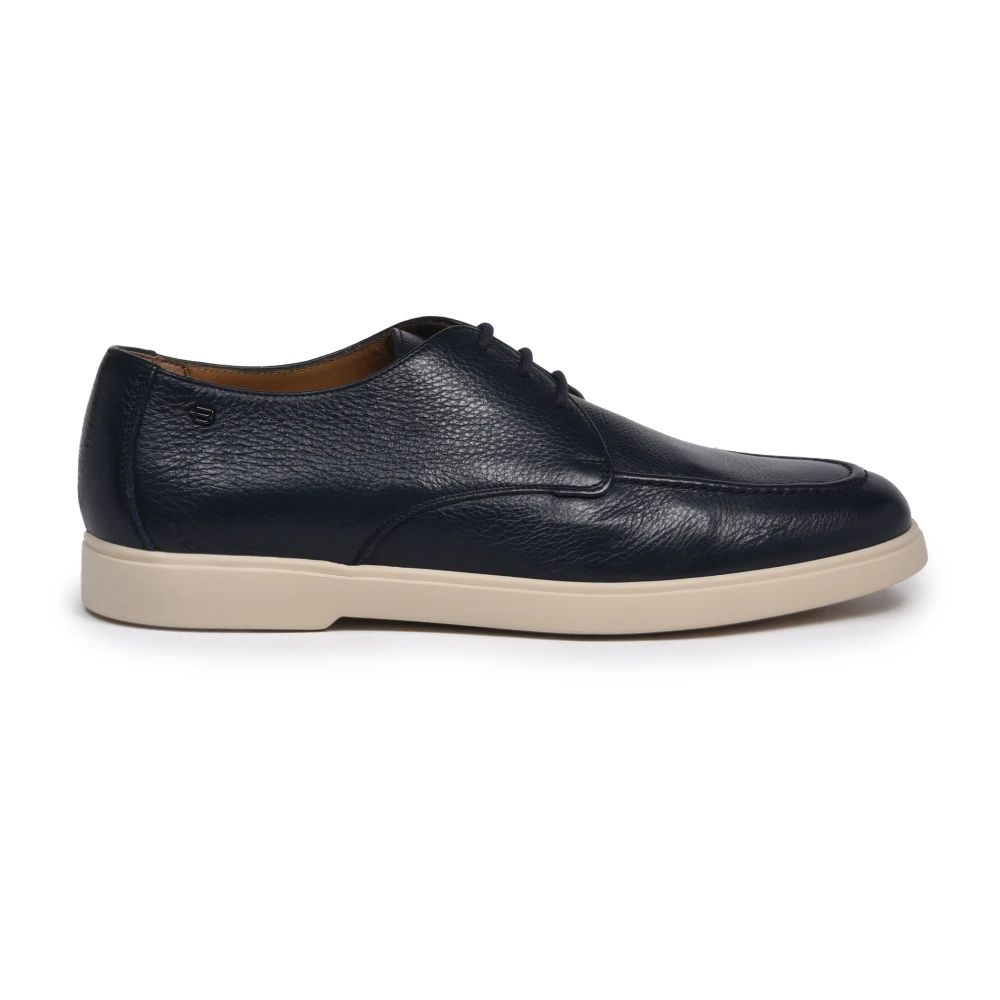 Baldinini Mannelijk Blauw Schoenen Heren, 45 Eu, Leer, Lace-Up Schoen